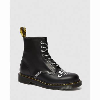 Dr Martens 1460 Cbgb Smooth Kožené Lace Up - Cierne Cizmy Panske, DR0006